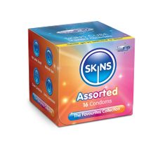 Skins Assorted Condoms cienkie i prążkowane prezerwatywy (16 szt.)