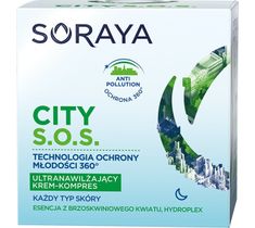 Soraya City S.O.S. Ultranawilżający krem kompres na noc każdy rodzaj cery 50 ml