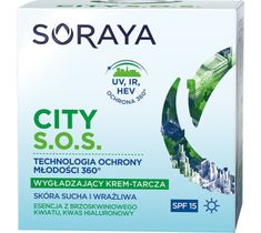 Soraya City S.O.S. Wygładzający krem tarcza na dzień SPF15 - cera sucha i wrażliwa 50 ml