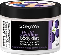 Soraya Healthy Body Diet – scrub do ciała z drobinkami cukru i olejem z czarnej porzeczki (200 g)