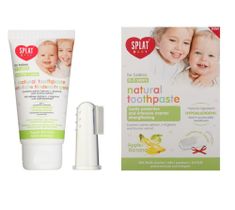 Splat Natural Toothpaste For Babies naturalna pasta do zębów dla dzieci z silikonową szczoteczką na palec Apple & Banana 40ml