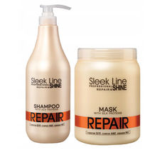 Stapiz Sleek Line Repair zestaw XXL szampon + maska (2 x 1000 ml)