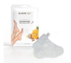 SunewMed+ Nourishing Foot Cream Mask nawilżająca maska do stóp w formie skarpetek Migdał i Mleczko Pszczele