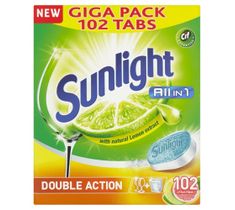 Sunlight All In 1 Double Action tabletki do zmywarki Lemon 102szt