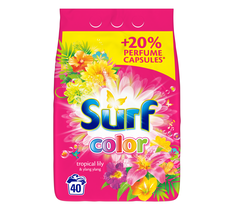 Surf Color Tropical Lily & Ylang Ylang proszek do prania do koloru 2,6kg