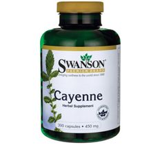 Swanson Cayenne (Pieprz Kajeński) 450mg suplement diety 300 kapsułek