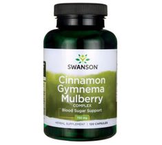 Swanson Cinamon Gymnema Mulberry suplement diety 120 kapsułek