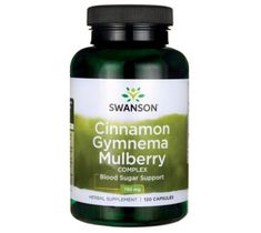 Swanson Cinamon Gymnema Mulberry suplement diety 120 kapsułek