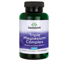 Swanson Triple Magnesium Complex 400mg suplement diety 100 kapsułek