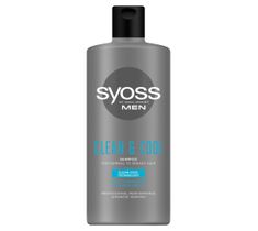 Syoss Men Cool & Clean Shampoo – szampon dla mężczyzn z mentolem do włosów normalnych i przetłuszczających się (440ml)