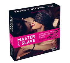 Tease & Please Master & Slave Bondage Game wielojęzyczna gra erotyczna z 13 akcesoriami Pink