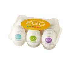 TENGA 6 Styles Easy Beat Egg Package zestaw 6 jednorazowych masturbatorów w kształcie jajka