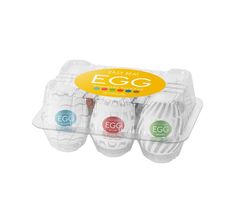TENGA 6 Styles Easy Beat Egg Standard Package zestaw 6 jednorazowych masturbatorów w kształcie jajka