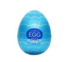 Tenga A Easy Ona-Cap Egg Wavy II Cool Edition chłodzący jednorazowy masturbator w kształcie jajka