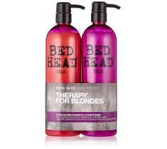 Tigi Therapy For Blondes zestaw Bed Head Dumb Blonde Shampoo szampon do włosów blond 750ml + Dumb Blonde Conditioner odżywka do włosów blond 750ml (1 szt.)