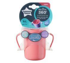 Tommee Tippee Easiflow 360° kubek z uchwytami 6m+ Różowy 200ml