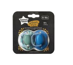 Tommee Tippee Urban smoczek uspokajający 6-18m Boy 2szt