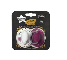 Tommee Tippee Urban smoczek uspokajający 6-18m Girl 2szt