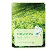 Tony Moly Pureness 100 Green Tea Mask Sheet Skin Soothing kojąca maska do twarzy z ekstraktem z zielonej herbaty 21ml