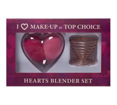 Top Choice Hearts gąbka do makijażu (2 szt.) + stojak