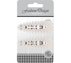 Top Choice – Fashion Design Spinki typu "Pyk" perła biała 23798 (1 op.- 2 szt.)