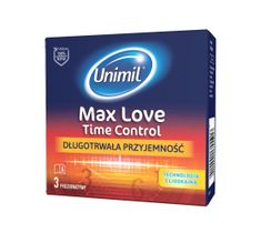 Unimil Max Love Time Control nawilżane lateksowe prezerwatywy (3 szt.)