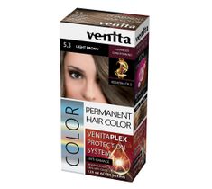 Venita Plex Protection System Permanent Hair Color farba do włosów z systemem ochrony koloru 5.3 Light Brown