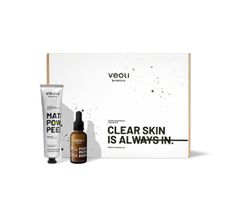 Veoli Botanica Clear Skin Is Always In zestaw serum przeciw przebarwieniom (30 ml) + multikwasowy peeling enzymatyczny do twarzy (75 ml)
