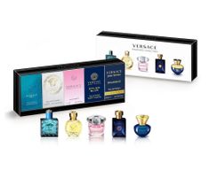 Versace Miniatures Collection zestaw Eros 5ml + Eros Pour Femme 5ml + Bright Crystal 5ml + Dylan Blue Pour Homme 5ml + Dylan Blue Pour Femme 5ml