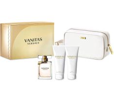 Versace Vanitas zestaw woda perfumowana spray 100ml + balsam do ciała 100ml + żel pod prysznic 100ml + kosmetyczka (1 szt.)