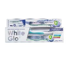 White Glo Antibacterial Protect Mouthwash Toothpaste antybakteryjna wybielająca pasta do zębów 150g/100ml + szczoteczka