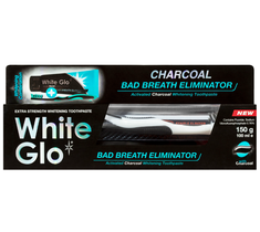 White Glo Charcoal Bad Breath Eliminator pasta węglowa odświeżająca oddech 100 ml + szczoteczka (1 szt.)