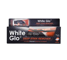 White Glo Charcoal Deep Stain Remover wybielająca pasta do zębów z aktywnym węglem 100 ml + szczoteczka (1 szt.)