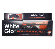 White Glo Charcoal Deep Stain Remover wybielająca pasta do zębów z aktywnym węglem 100ml + szczoteczka (1 szt.)