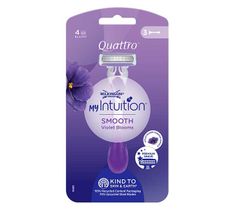 Wilkinson My Intuition Quattro Smooth Violet Bloom jednorazowe maszynki do golenia dla kobiet 3szt