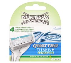 Wilkinson Quattro Titanium Sensitive zapasowe ostrza do maszynki do golenia dla mężczyzn (4 szt.)