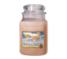 Yankee Candle Świeca zapachowa duży słój Peaches & Cream 623g