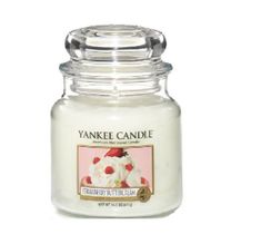 Yankee Candle Świeca zapachowa średni słój Strawberry Buttercream 411g