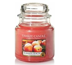 Yankee Candle Świeca zapachowa średni słój Summer Peach 411g