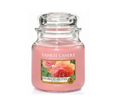 Yankee Candle Świeca zapachowa średni słój Sun-Drenched Apricot Rose 411g