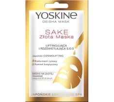 Yoskine Geisha Mask – Sake Złota Maska na tkaninie liftingująca i rozświetlająca S.O.S. (20 ml)