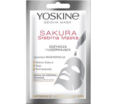 Yoskine Geisha Mask – Sakura Srebrna Maska na tkaninie odżywcza i ujędrniająca (20 ml)