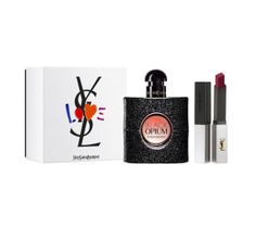 Yves Saint Laurent Black Opium Pour Femme zestaw woda perfumowana spray (50 ml) + Rouge Pur Couture The Slim Sheer Matte matowa pomadka do ust 107 (2 g)