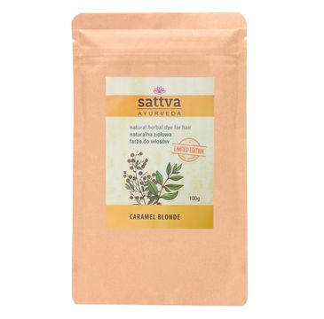 Sattva – Natural Herbal Dye for Hair naturalna ziołowa farba do włosów Carmel Blonde (100 g)