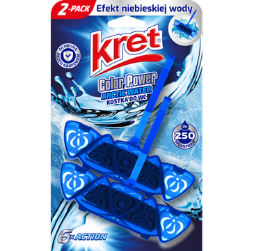 Kret – Color Power zawieszka do WC barwiąca wodę DUO ARCTIC (2 x 40 g)