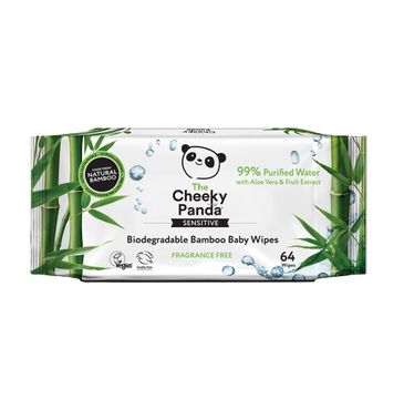 The Cheeky Panda – Bamboo Baby Wipes bambusowe chusteczki nawilżające dla dzieci (64 szt.)