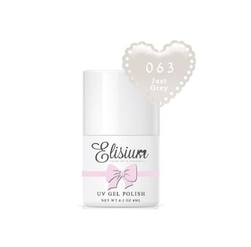 Elisium – lakier hybrydowy do paznokci UV Gel Polish 063 Just Grey (8 ml)