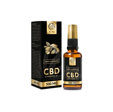 Dr. T&J Sweet Almond Oil naturalny olej ze słodkich migdałów BIO + CBD 500 MG (50 ml)