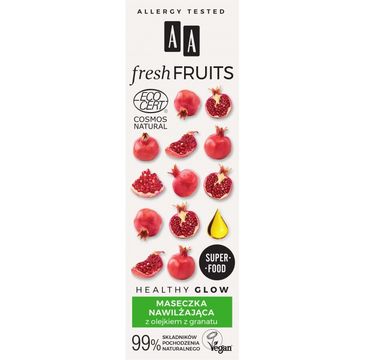 AA Fresh Fruits maseczka nawilżająca z olejkiem z granatu (40 ml)