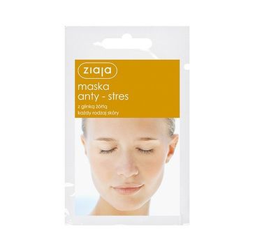 Ziaja Maska anty - stres z glinką żółtą do każdego rodzaju skóry (7 ml)